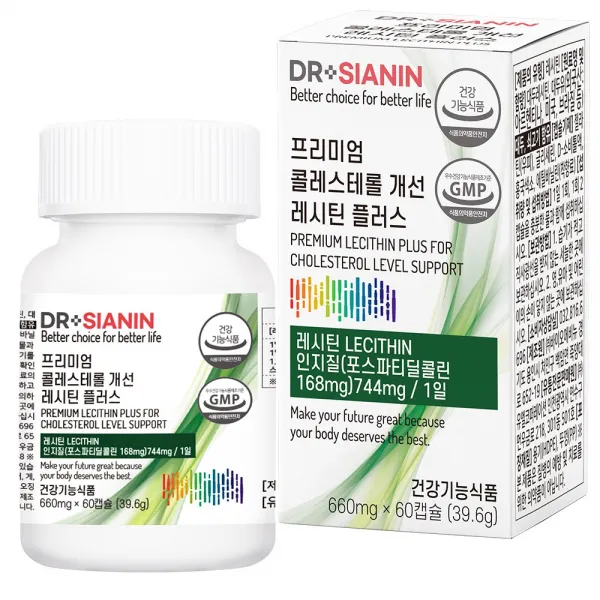 닥터시아닌 프리미엄 콜레스테롤 개선 레시틴 플러스, 60캡슐, 1개