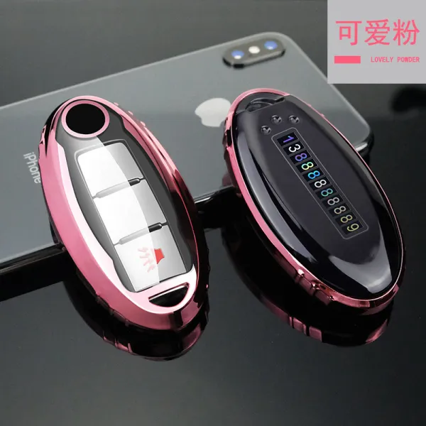 4april 경주장 적용 닛산 인피니티 분실 방지 넘버 백 커버 큐트 핑크