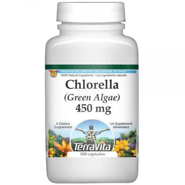 테라비타 클로렐라 (녹조류) 450 mg (100 개입 캡슐) TerraVita Chlorella (Green Algae) - 450 mg (100 Capsules Zin: 51
