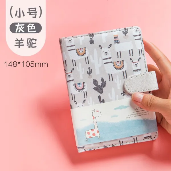 다이어리 휴대용 스몰사이즈 노트 한국 장부 참신한 손장부 세트포장 일본식 소녀하트 아이디어 귀여운 컬러페이지 삽화 자재화 빈티지 예쁜 여학생 개성 T06 스몰사이즈 50k알파카 군 화친을 보내다 종이테이프 1개 