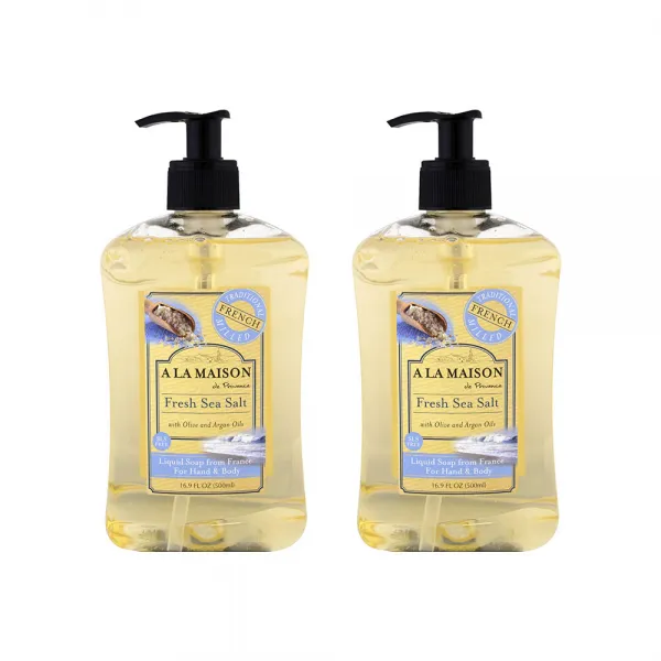 A La Maison 알라메종 프레쉬 씨 솔트 향 핸드 앤 바디 소프 16.9oz(500 ml) 2팩, 1개