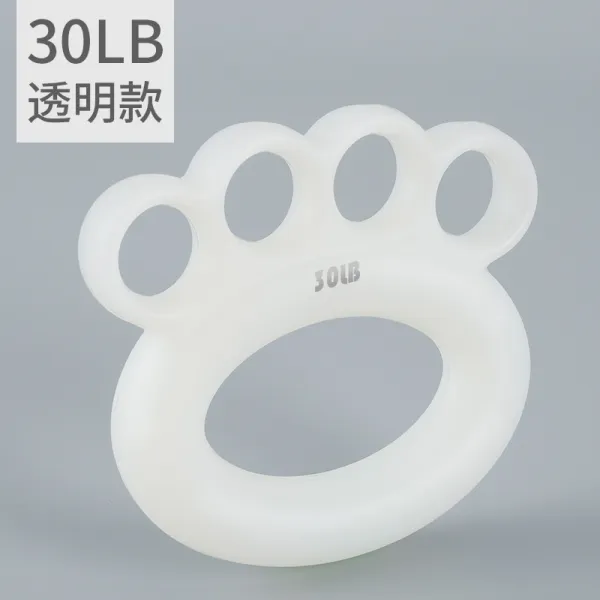 실리콘 악력기 남녀 공고무 권전업 연습 손힘 손가락 재활 트레이닝 헬스 기재 편파적으로 마비되다, 30파운드 기능 회복 화이트 한짝