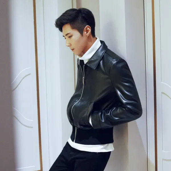 플랜글로벌 남성 가죽 레더 자켓cth