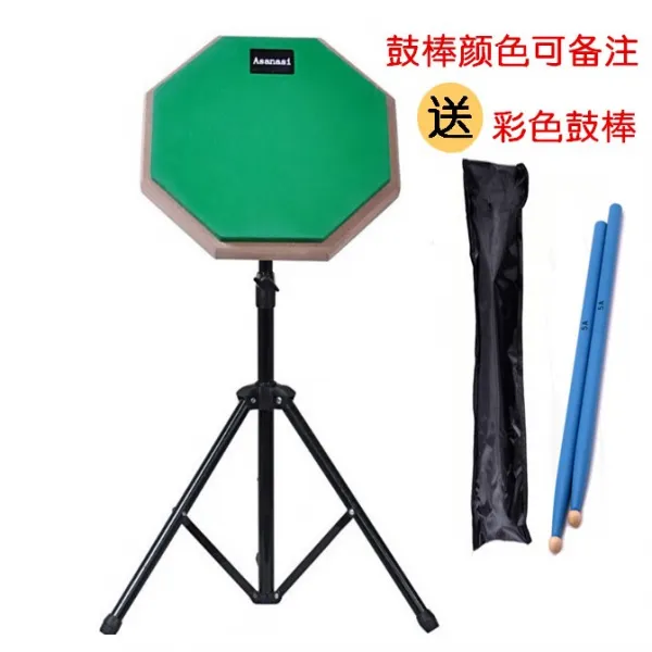 드럼 단련 팔인치 매트 메트로놈 세트 초보자 연습 매직기기 가정용 연습용 선반 . C06 그린색 세트 컬러 드럼스틱