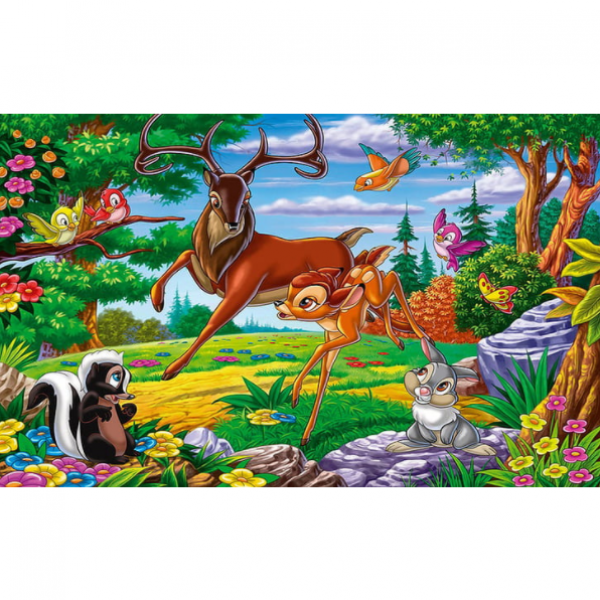 9종 DIY 명화그리기 유화그리기 세트 디즈니 밤비 꽃사슴 아이러브페인팅 캔버스 액자 프레임포함 그림 포스터 A00624, NO2