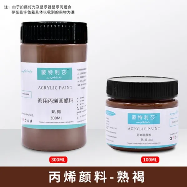 아크릴 물감 100ml/300ml 12/24컬러 패키지 페인팅, 갈색을 익히다