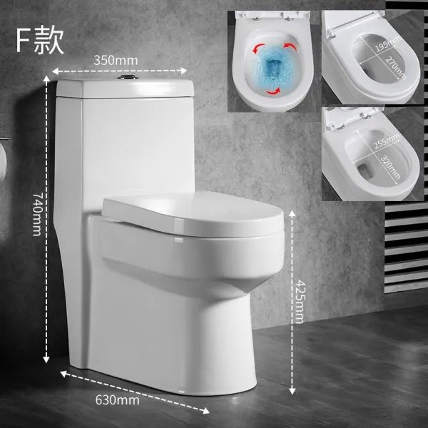 구덩이 소용돌이가 초 가정용 절수 취수 변소에 앉다 방취 소음방지 음절 계속하는 클렌징 F타입 （공사비 ）h 888 305mm