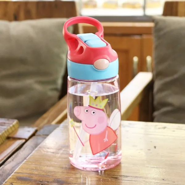 페파피그 유아 어린이 키즈 캐릭터 물병 물통 500ml, 블루 커버 피기 크라운 / 500ml