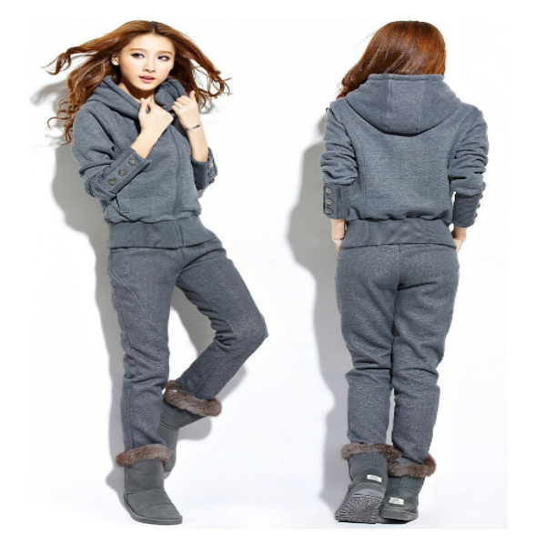 제이앤에스 봄 겨울 동대문 여자 기모 모직 운동복 세트 KY08