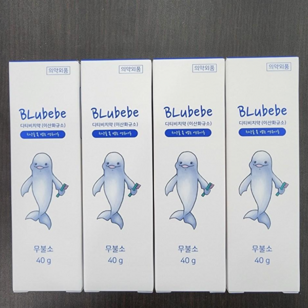 디티비 무불소치약40g 4개입 어린이 노약자 반려동물 사용가능, 1세트(4개입)