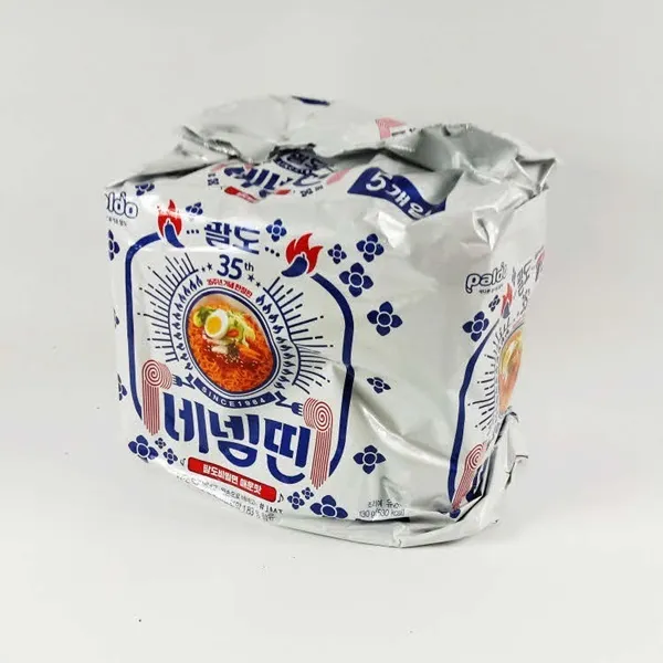 Joods 팔도 비빔면 매운맛 네넴띤 130gx5 X 8 컵라면/짜파게티/안성탕면/진라면/진라면매운맛/열라면/왕뚜껑/간짬뽕/라면박스/불닭볶음면 단일 수량