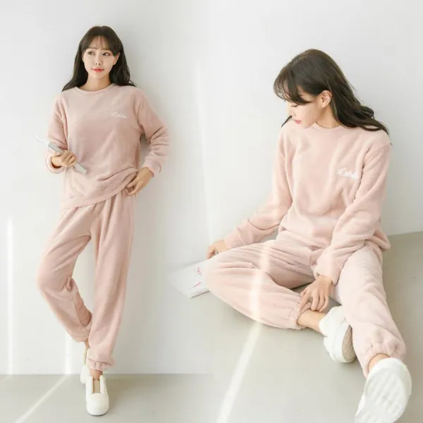 Chicme 시크미 여성 뽀글이 플리스 데일리 트레이닝복 상하의 셋트