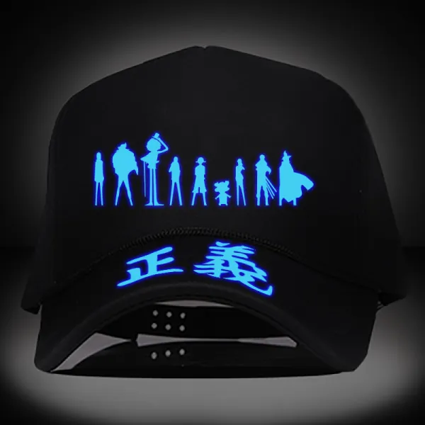 야광 나루토 모자 해적 왕 캡 캡 캡 애니메이션 형광 청소년 남녀 조수 도 쿄 식 시신 모자 흑 Z 밀짚 모자 군단 조절 가능