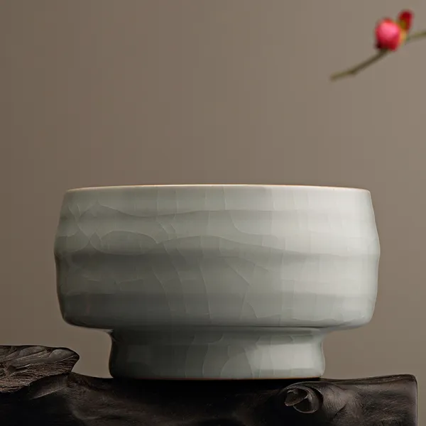 풍 자 수제 여요 품명 잔 가정용 도자기 개인 주인 찻잔 쿵푸 다기 타이완 찻잔 원컵