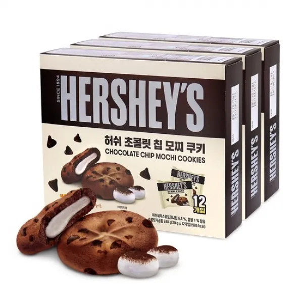 [KT알파쇼핑]허쉬 초콜릿칩 모찌쿠키 240g x 5개, 단일상품