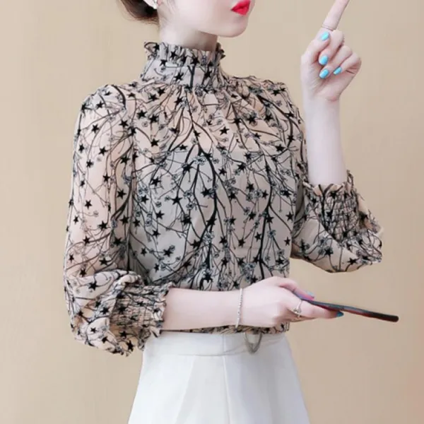 Kirahosi 겨울 여성 블라우스 가을 여자 쉬폰 블라우스 우아한 예쁜 오피스룩 333 Mv11 Mpieqdt