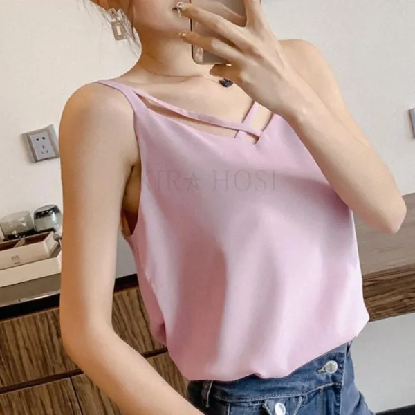 kirahosi 여자 민소매 베이직 블라우스 시폰 나시 윗도리 87호 Vbt69g