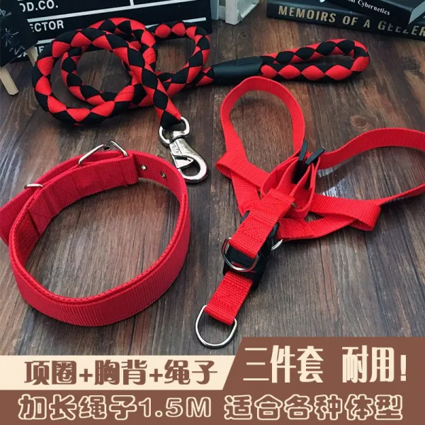 팔형 송사리 소련 레드 불독 체인 강아지 견인사 줄 산책견 애완동물 용품, 블루, XL초대형 4079근
