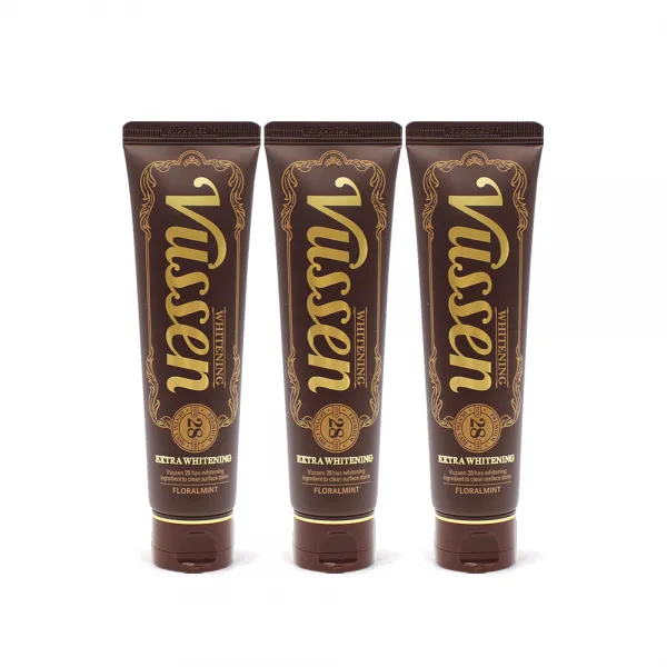 뷰센 28 미백 치약 플로랄민트향, 80g, 3개