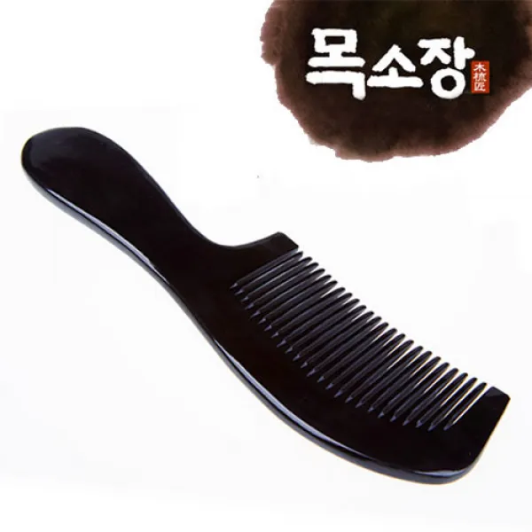 목소장 천연소재 물소뿔빗 나무빗 머리빗 헤어브러쉬, 1개, 02)물소뿔빗-2호