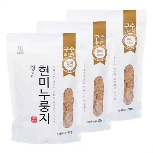 청춘현미누룽지 500g 3개