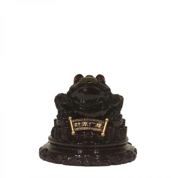 칠나무 장식품 두꺼비 풍수 대박 돈더미 삼족두꺼비 복두꺼비 수지 Wdd0813 02 사진색d