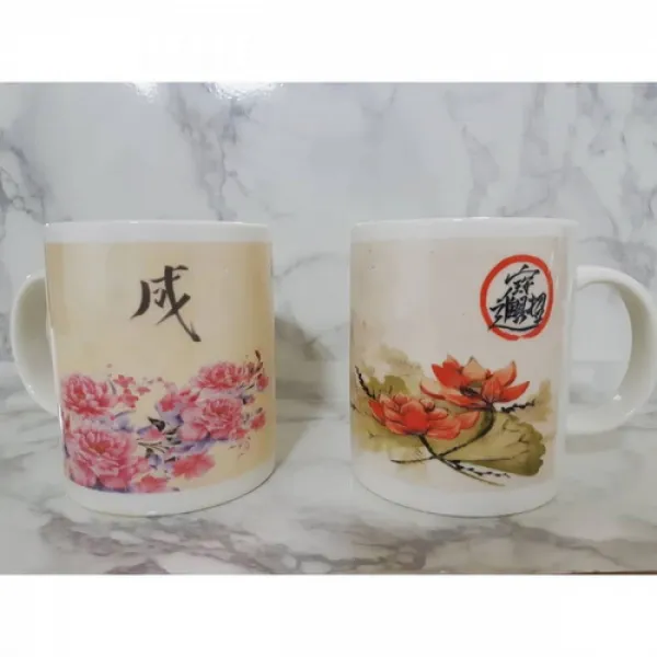 [바보사랑]꽃과 용그림 머그컵, 연꽃과용(1P)