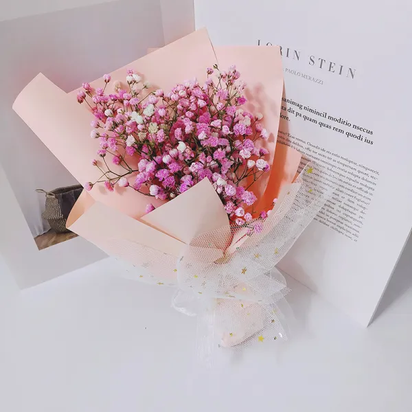 비누꽃 해바라기 별가득한하늘 드라이플라워 꽃다발 동창생선물 단짝친구 여자친구 생일 졸업 성탄, T04-작은 다발 핑크 별가득한하늘 꽃다발