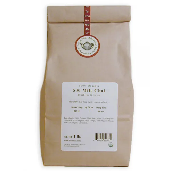 The Tao of Tea 500 Mile Chai 1파운드, 선택, 상세설명참조