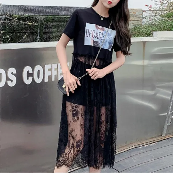 kirahosi 여름상질 여자 얇은 레이스원피스 372호 + 스마트스트랩 증정 BFj52kf