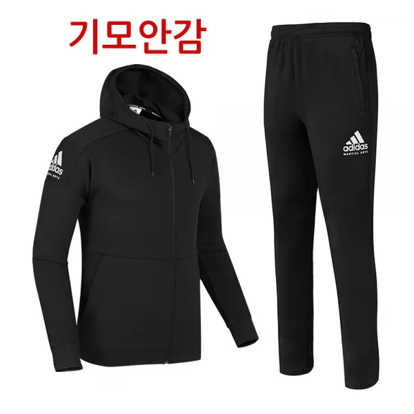 아디다스 마샬아츠 남여공용 동계 기모 트레이닝복 츄리닝 세트 TR70 블랙