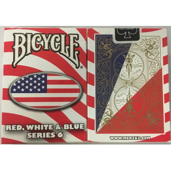 7.예상수령일 2 6일 이내 Us Playing Card 자전거 빨간색 흰색과 파란색 시리즈 6 타원형 디자인 카드 Bic One Color