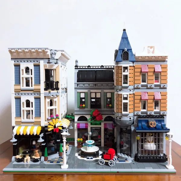 레고호환블럭 11010 모듈러 코너 정비소 2798pcs 합배송 LEDx2포함 재고 10264, 랠리 플라자