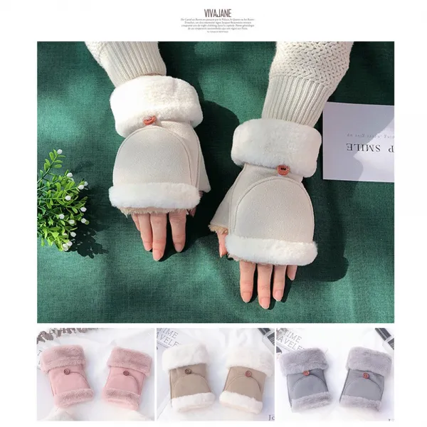 비바제인 Vj_gb쎄무오픈벙어리장갑 따뜻한 퍼 안감