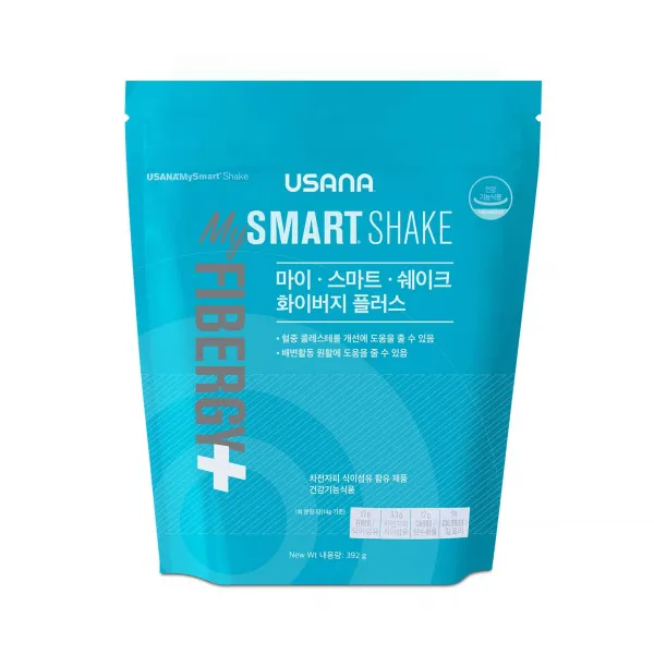 유사나 마이 스마트 쉐이크 화이버지 플러스 392g USANA 차전자피 식이섬유, 1개, 기본