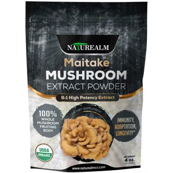 Maitake 버섯 추출물 분말-자연적인 Adaptogen 보충 교재-면역성이있는 지원 혈당 조절 세포 건강-100, 1