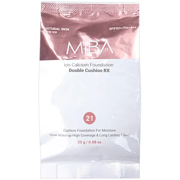미바 이온칼슘 파운데이션 더블 쿠션 알엑스 25g [왕쿠션 시즌2] [리필용 교체품], 1개, 21호 (화사한 피부)