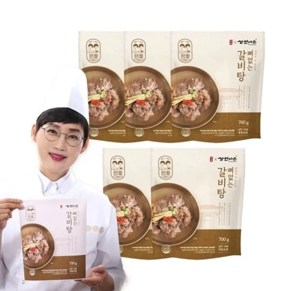 [쇼핑엔티] 팽현숙x삼원가든 뼈없는갈비탕 700g 5팩, 없음