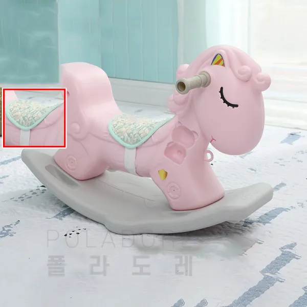 폴라도레 아기 흔들말 유아 흔들목마 유니콘 사슴 승용완구 + L Yy 0177₵15 핑크