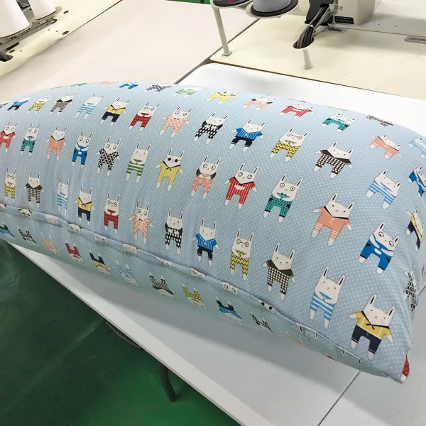 새계절 순면 대형 등쿠션 국산솜포함, 혼합색 블루