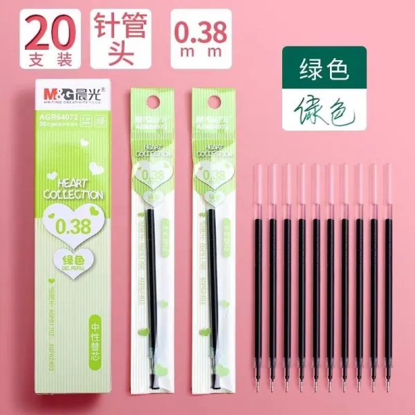 짹짹스앤컴퍼니 검정펜심 아침 햇살 세분 극세사 02MM 4368 근래 모빌 블랙 수성 텔라스오일 재무 전용 노트펜, 1박스 /20 즈 / 1펜꽂이산다, 전 주사기 몸통 /그린 /0.38