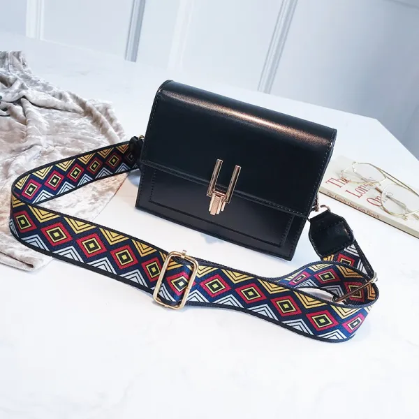 샵솔베이지 최신 유행 가방 여성 캐쥬얼 정장 와이드스트랩 스퀘어 미니 숄더백