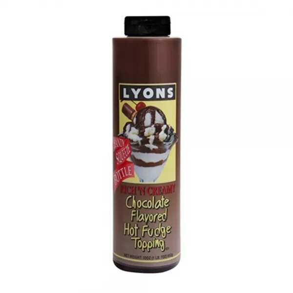 Lyons 리치 N 크리미 초콜릿 맛 핫퍼지 토핑 23oz, 1개
