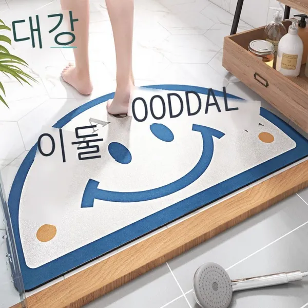 규조 진흙 쿠션 화장실 흡수지 쿠션 발판 가정용 욕실 입구 화장실 미끄럼 방지 쿠션, 웃는 얼굴로 맞이하다.