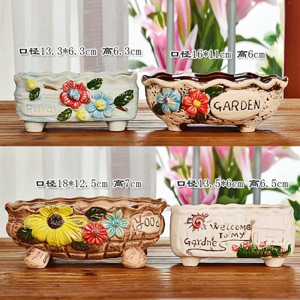 라지 다육 화분 도자기 큰 심플 대구경 굵은 도도 식물 소원 꽃4건커버 빅