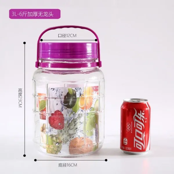 두껍게 설탕을 담아 용기에 절인 짠물 대 수도꼭지 유리병 밀폐탱크 1020 티캔, 1, 6근두꺼운 무수도꼭지