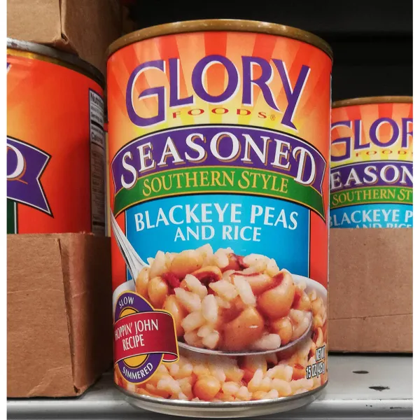 Glory Food Seasoned southern style blackeye pea and rice 글로리 푸드 시즌드 남부스타일 검은눈 완두콩밥 통조림 15oz(425g) 2팩, 1개