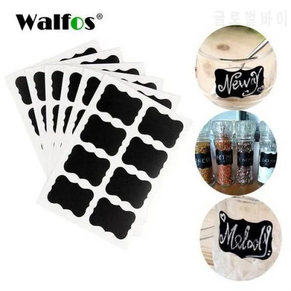 Walfos 72 개 재사용 사탕 잼 항아리 부엌 라벨 스티커 저장 병 컨테이너 라 상세내용참조 상세내용참조