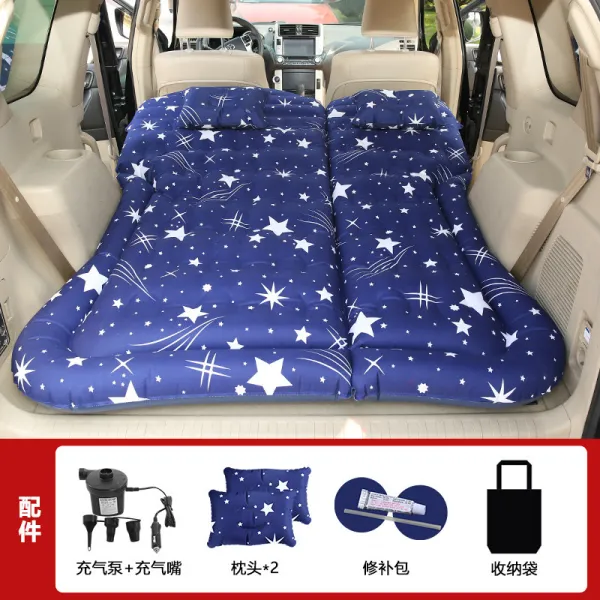 에어매트 510 360 310w730 530차량용 공기충전침대 자동차 침대매트 뒷줄 SUV공기침대, T05-천캐리어 블루 배차 전기펌프