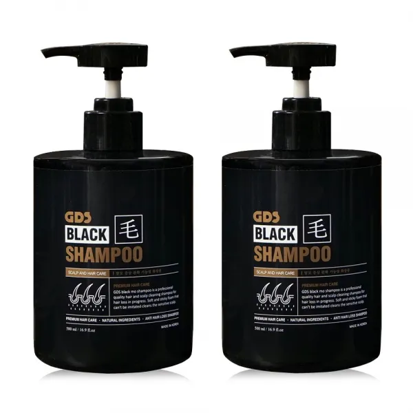 [TV홈쇼핑정품 지유홈쇼핑] 굿데이 GDS 블랙모 샴푸 500ml 2개 흰머리 새치 염색 염색샴푸